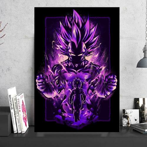 Cuadro Decorativo Vegeta Ultra Ego Anime Artistico 35x55cm