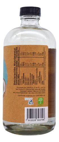 Aceite De Coco Mct Organico 500 Ml + Energía + Quema Grasa