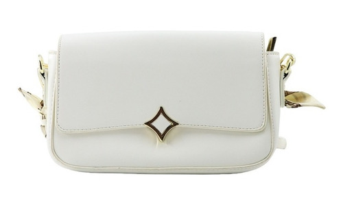 Cartera Crossbody Diseño Rombo White/ Green 010