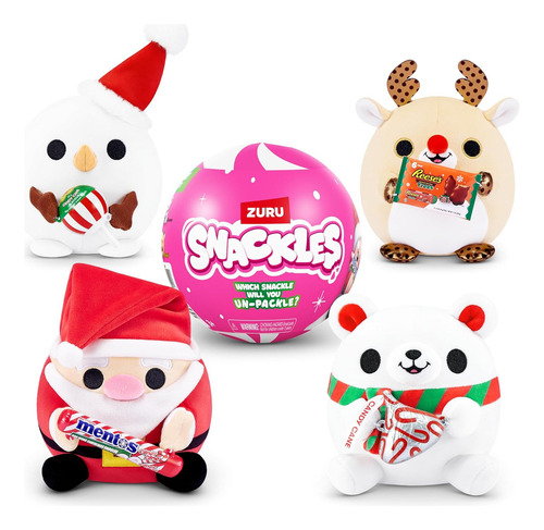 Snackles Misterio De Navidad Unbox Peluche De 5 Pulgadas ...