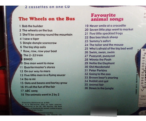 Cd The Wheels On The Bus & Favourite Animal Songs - 2 Em 1 (Usado)