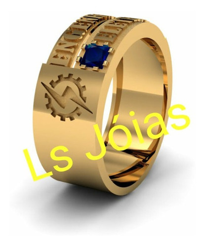 Anel De Formatura Engenharia Eletronica Ouro 18k