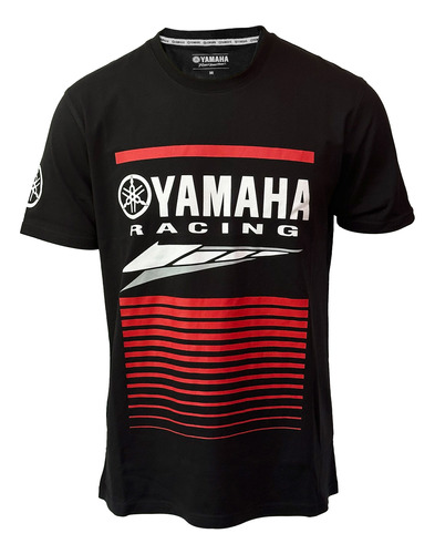 Polera De Hombre Manga Corta Yamaha Racing Negro
