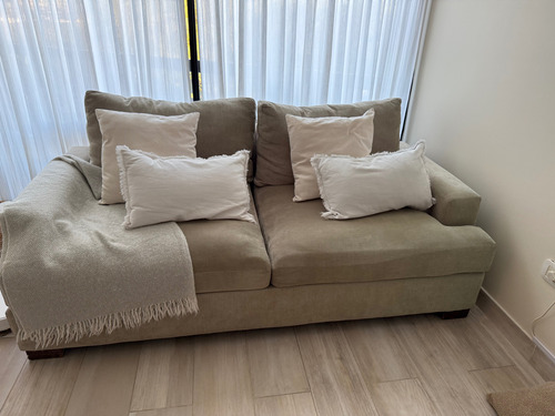 Sofa Sillon Valery Soft Arena 2 X 1 Metro Camastro Arena Lino (Usado)