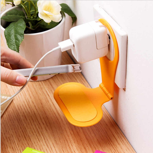 Imagen 5 de 9 de Soporte Para Celular En Enchufe De Pared Colgante Portátil
