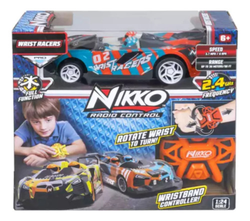 Muñequeras Auto A Radio Control Wrist Racers Nikko Color Celeste