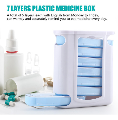 Caja De Medicina De 28 Rejillas Portátil 7 Capas Almacenamie