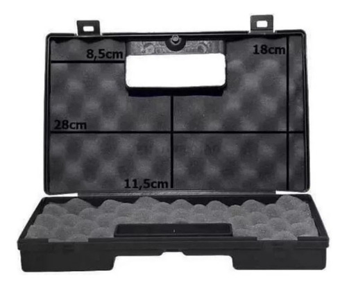 Maleta Case Tática Plástica Para Armas Curtas 28cm C11 G11 Cor Preto