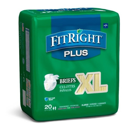Pañales para adultos Medline Fitright Plus XL XL x 20 u