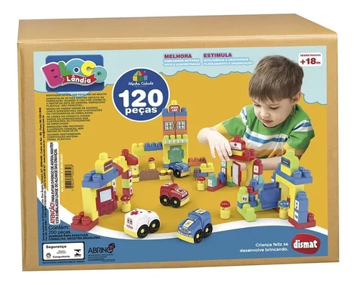 Brinquedo Bebê Peças Montar Blocos Montar Grande 120 Peças