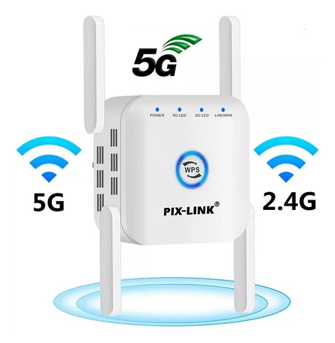 Repetidor Wifi 1200mbps 5ghz 4 Antenas Extensor Amplificador