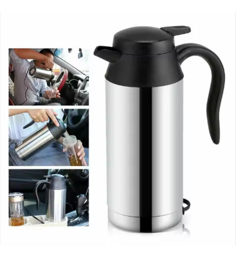 Garrafa Chaleira Termica 600ml Inox 12v Aquecedor Portatil