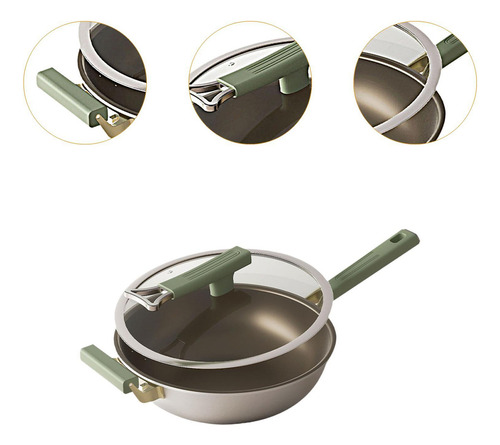 . Sartén Antiadherente Wok Antiadherente Utensilios De 34 Cm