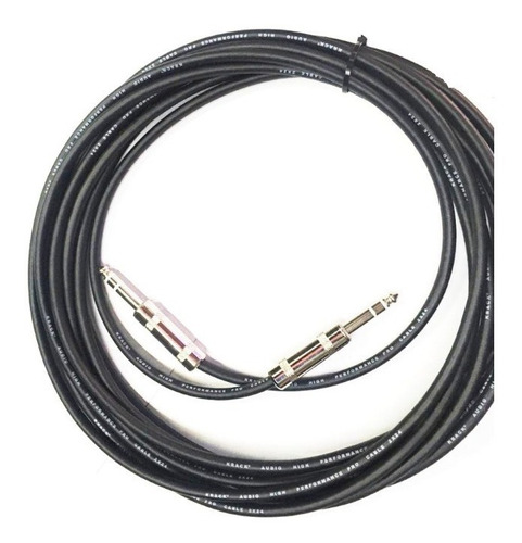 Imagen 1 de 3 de Cable De Plug A Plug Trs Balanceado De 1 Metro Para Señal