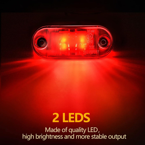 Pc 10pcs Luces Led Remolque Luces Posición Laterales