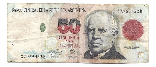 Liquido Billete De Argentina 50 Pesos Convertibles 1 Diseño