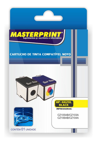 Cartucho 662xl Preto 11ml Masterprint
