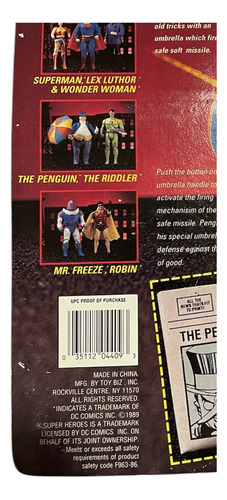 Pingüino Dc Cómics Súper Héroes Toy Biz, Año 1989