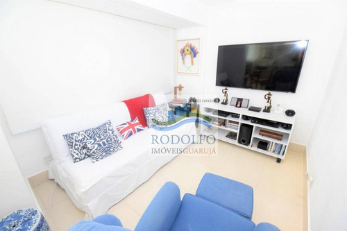 Imagem 4 de 20 de Guarujá Astúrias Frente Ao Mar Com Vista!! 2dts Living Bem Amplo Com Cozinha Integrada. - Ap0752