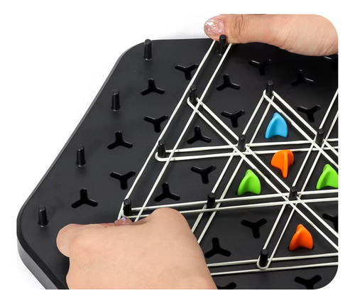 Jogo Xadrez Triangulo Encaixe De Peças Geométrica Triangular