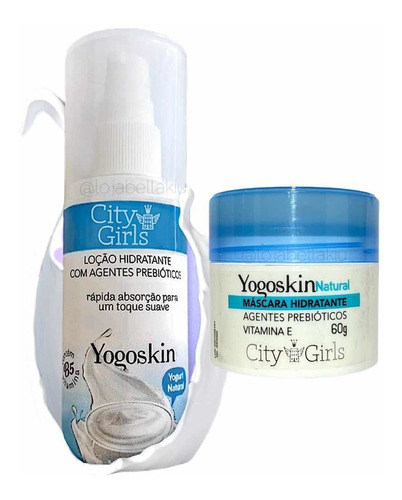 Loção E Máscara Hidratante Yogoskin Natural - City Girls