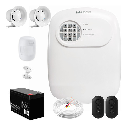 Kit Alarme Intelbras Anm 24 Net Sensor Bateria Sirenes Cabo