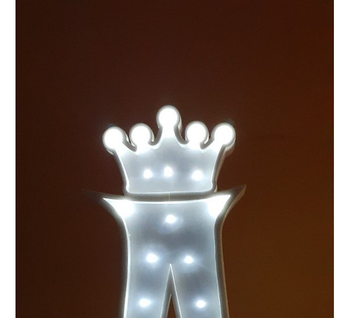 Letra Con Luz Led 50 Cm Pintada Polyfan Tu Nombre Importa