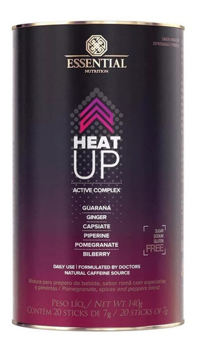 Heat Up 7g (140g) 20 Unidades - Essential Nutrition Sabor Natural