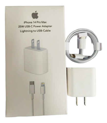 Cargador Celular iPhone Con Cable Usb Lightning 25w