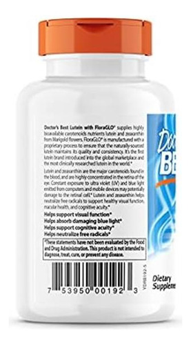 Doctors Best Lutein Com Floraglo, Sem Glúten, Suporte Para