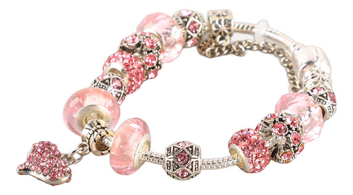 Pulsera De Cuentas De Cadena De Serpiente Chapada En Plata