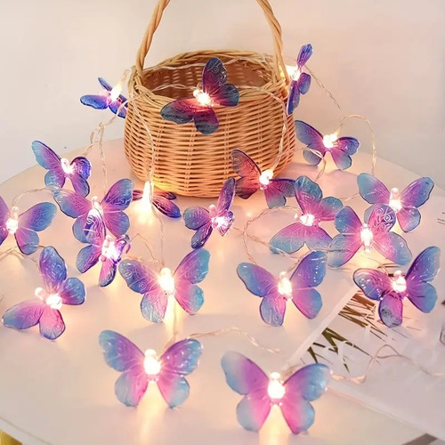 Nueva Cadena De Luces Con Forma De Mariposa Para Interiores,