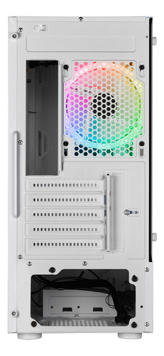 Gabinete Gamer Xtreme Pc Gaming Evangelion 00 V2 Edition Micro Torre Micro Atx 3 Fan Cristal Templado Rgb Blanco