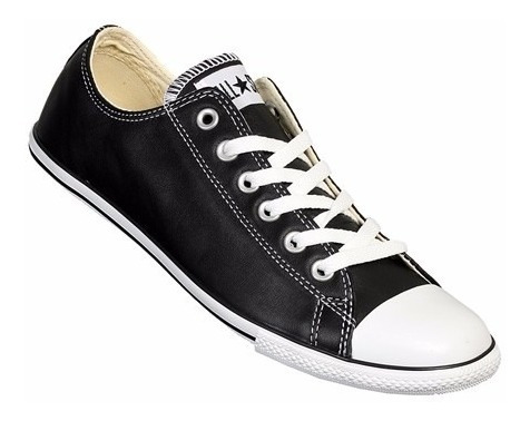 Zapatos Converse All Star Slim Negro De Cuero Originales | MercadoLibre