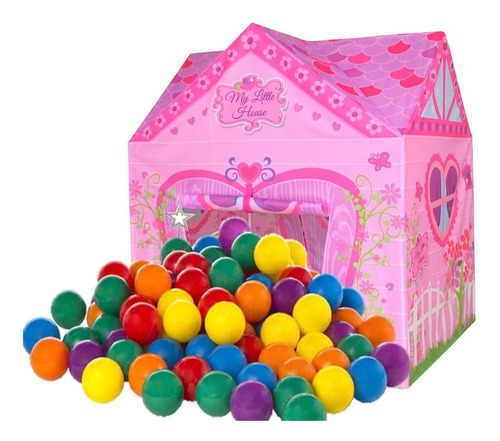 Pelotero Carpa Casita Juego Castillo Princesa + 100 Pelotas