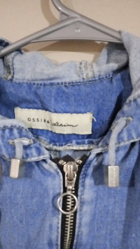 Campera Larga De Jeans Marca Ossire Talle L 2 Usos (Usado)