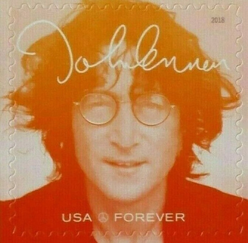 John Lennon Hoja Completa De 16 Estampillas Conmemorativas (Usado)