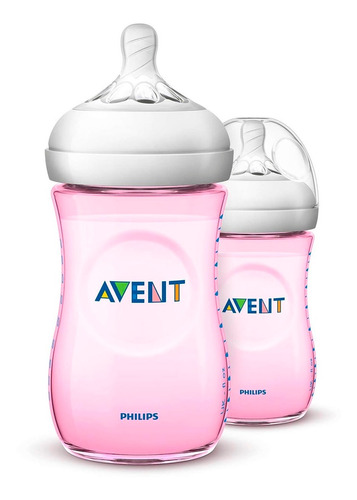 Set 2 Mamaderas Natural 2.0.260ml Pp Pink Avent