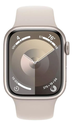 Apple Watch Series 9 GPS + Celular • Caja de aluminio blanco estelar de 41 mm • Correa deportiva blanco estelar - M/L - Distribuidor Autorizado