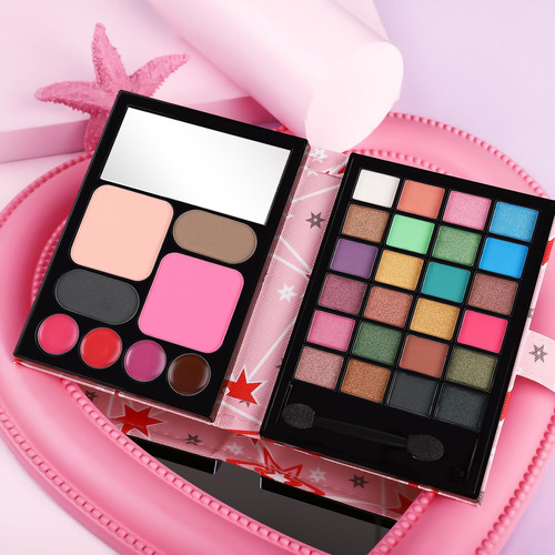 Kit De Maquillaje Qibest All In One 24 Eyeshadow 4 Lipstick