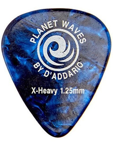 Planeta Ondas Azul Perla Celuloide Puas De Guitarra 25 Unida