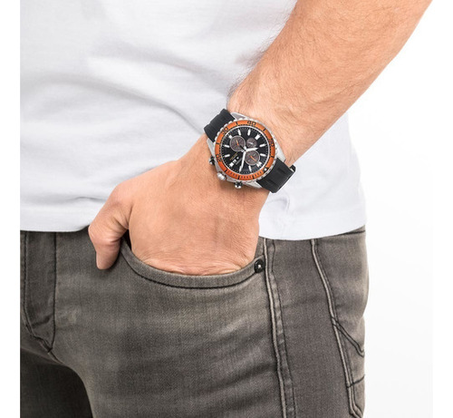 Reloj Citizen Hombre Ecodrive Crono Ca071813e Buceo 200 Mts