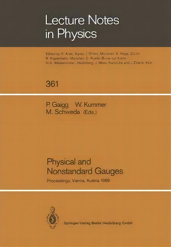 Physical And Nonstandard Gauges, De Peter Gaigg. Editorial Springer Verlag Berlin Heidelberg Gmbh Co Kg, Tapa Blanda En Inglés