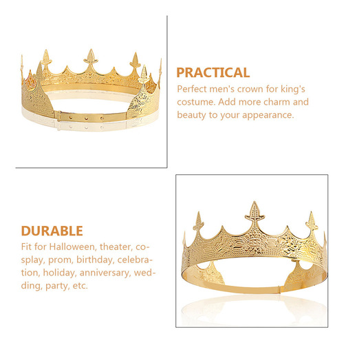 Diadema Vintage Con Forma De Corona De Rey Para Hombre, Boda