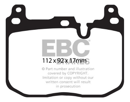 Pastilhas De Freio Ebc Para Bmw 1 Series F21 M135 Dpx2130