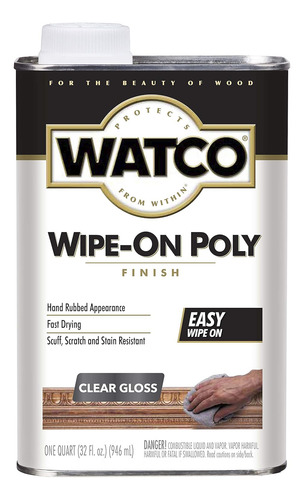 Acabado De Poliuretano Watco 68041 Wipeon, Cuarto, Bril...