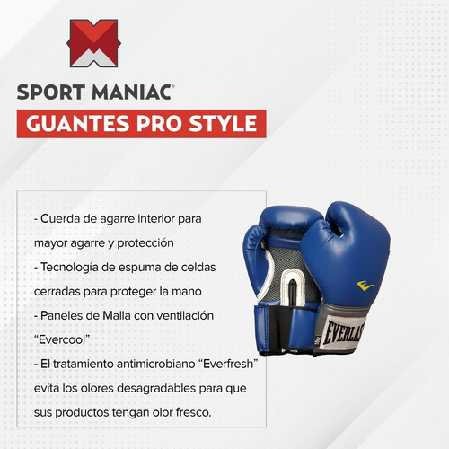 Imagen 3 de 4 de Guantes De Boxeo Pro Style - Everlast Original Box Guante