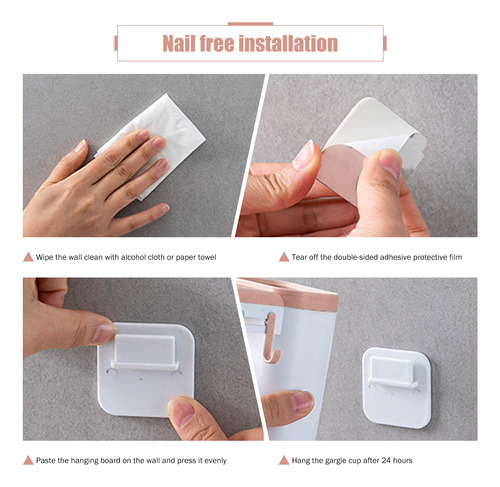Soporte Adhesivo Para Cepillos De Dientes, Montaje En Pared,