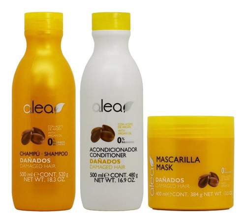 Cabelos Danificados De Alea Com Shampoo + Condicionador + Má