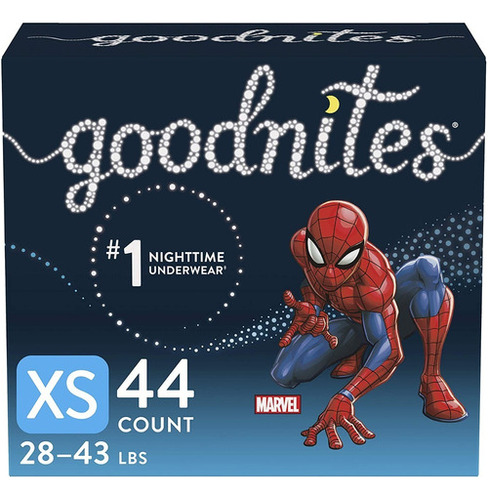 Goodnites Nighttime Bedwetting Underwear, Boys' Xs (28-43 L